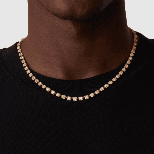 ClusterStoneTennisChain Gold