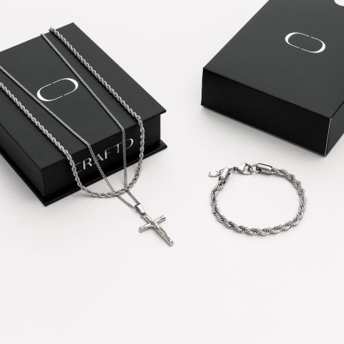 CrucifixGiftSet Silver