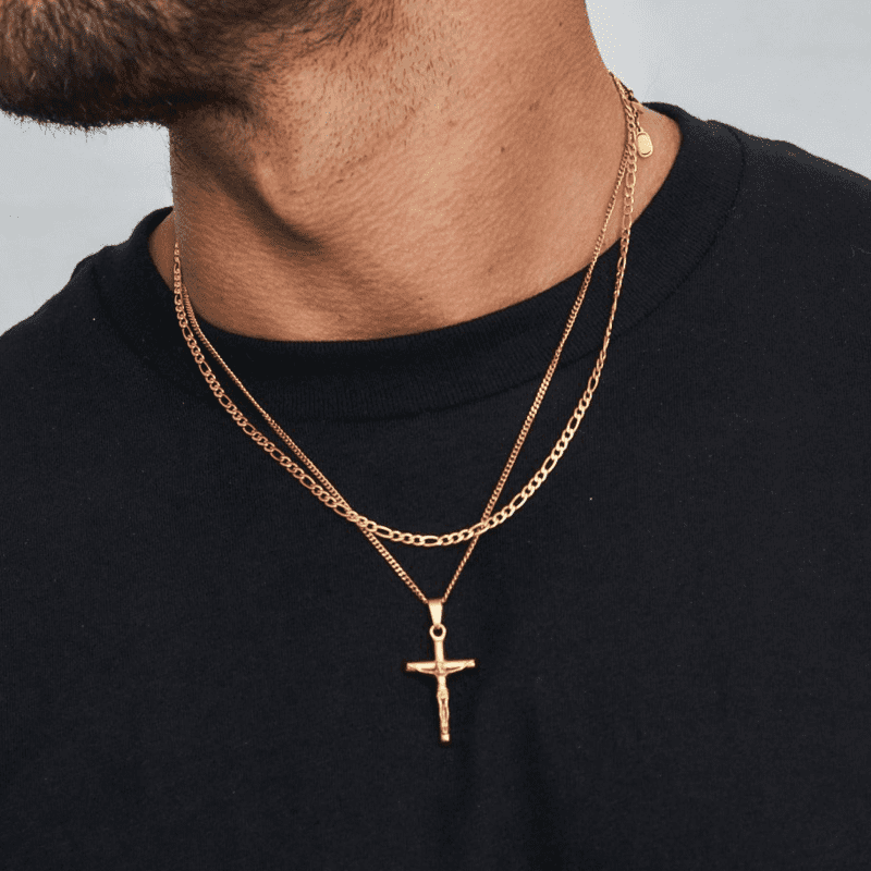 Crucifix x Figaro 50cm Gold bb07a16b eee4 458a bc88 f08f4c64fc9d