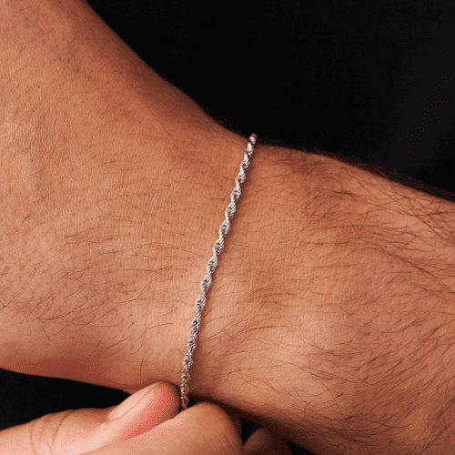 RopeBracelet Silver 2mmClose