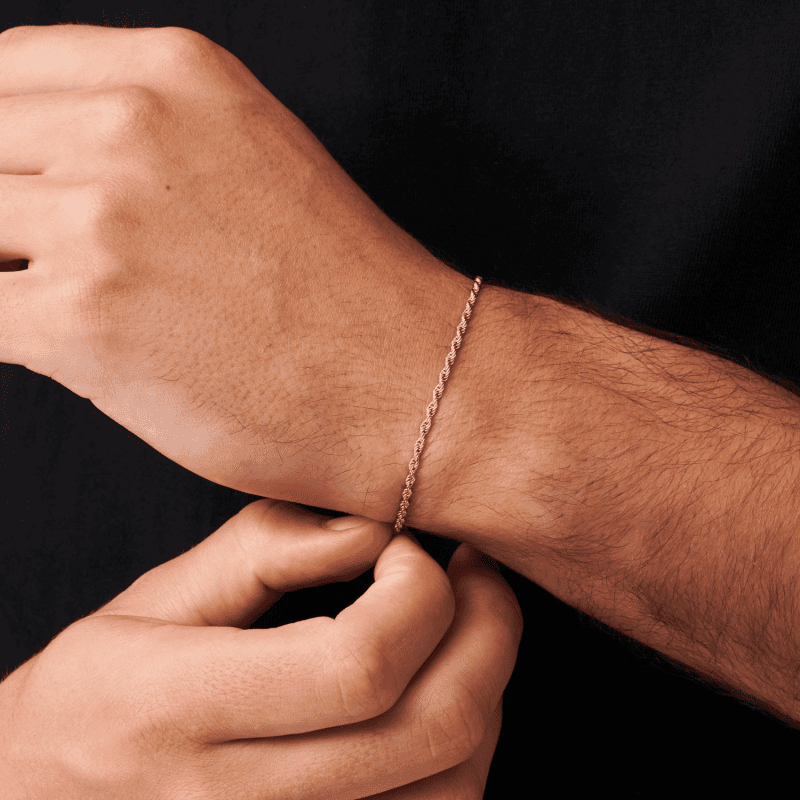 RopeBracelet Silver 2mmModel