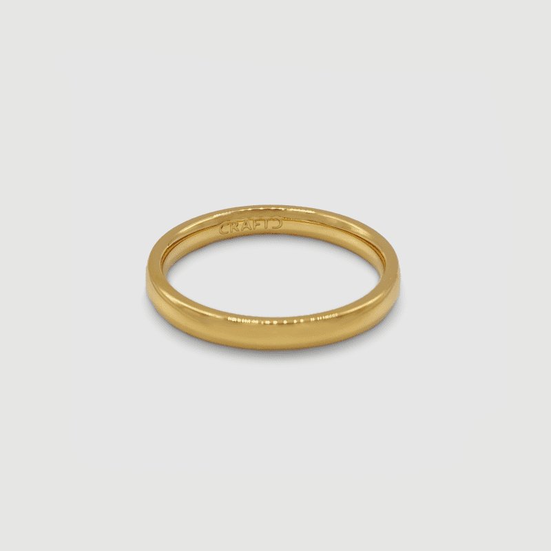 RoundedRing3mm Gold