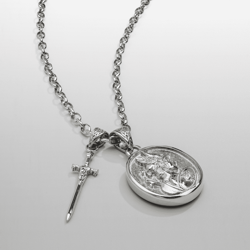 achilles pendant silver