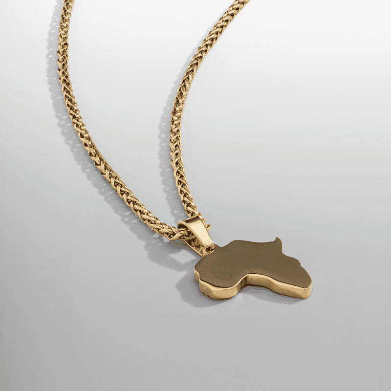 africa pendant gold