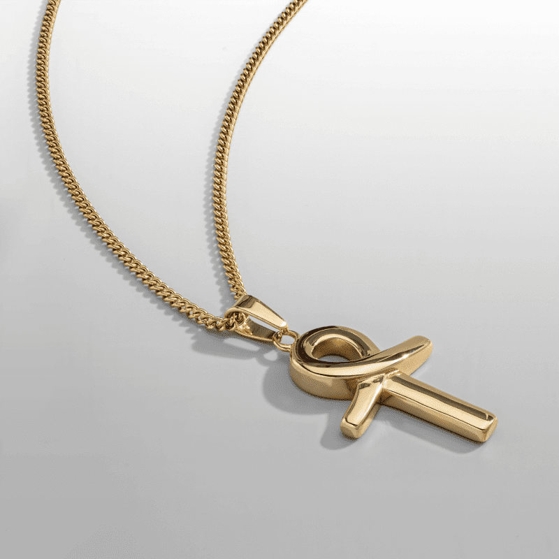 ankh pendant gold