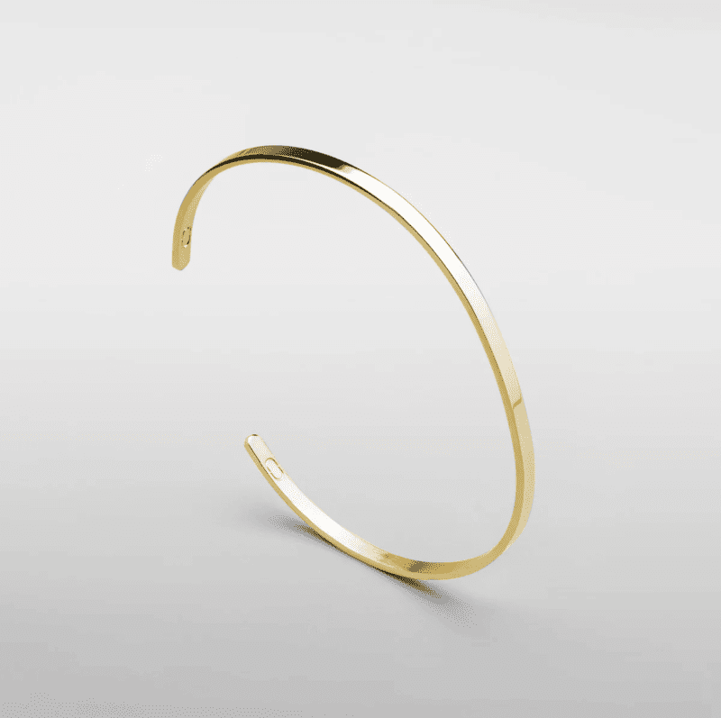 classic band cuff 3mm gold