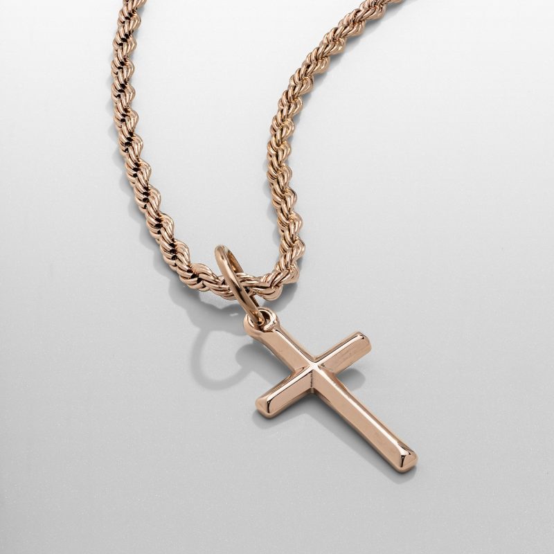 cross pendant rose gold