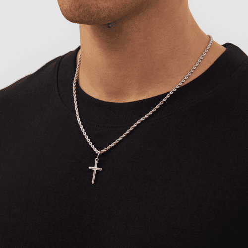 cross pendant s side