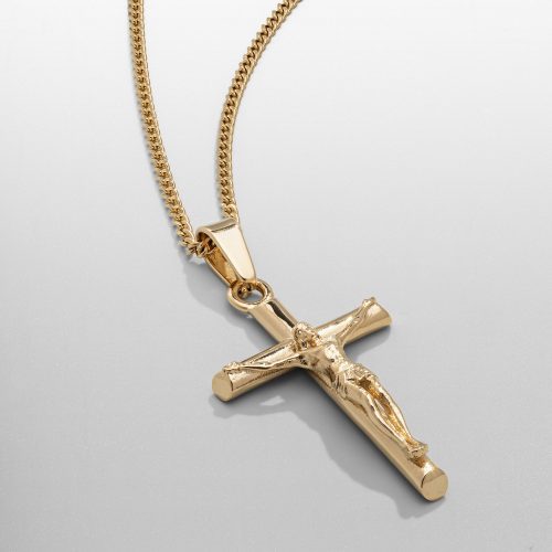 crucifix pendant gold