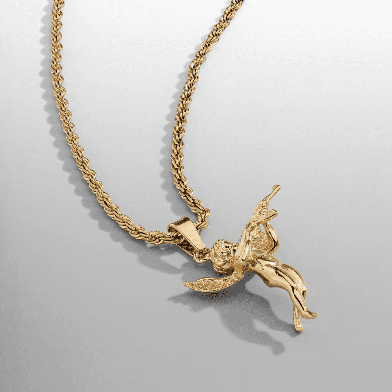 cupid revenue pendant gold