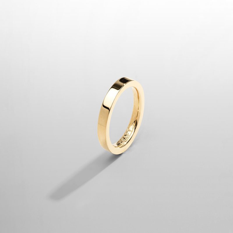 flat band ring 3mm gold