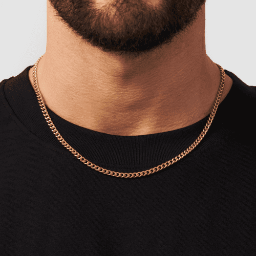 gold cuban link chain 4mm 1