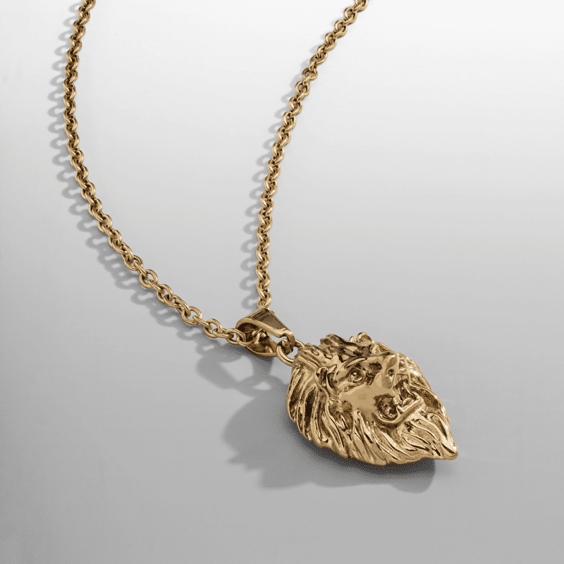 lion pendant gold