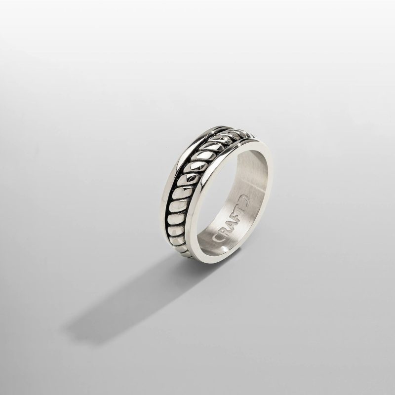 rope ring silver