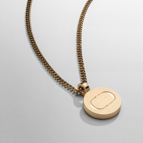 round totem pendant gold