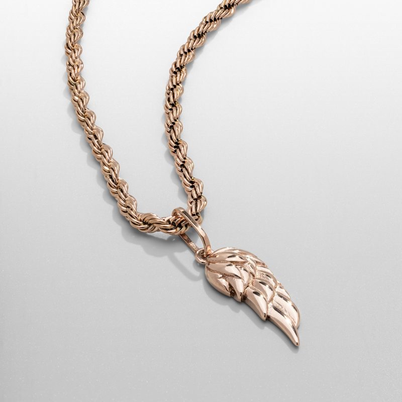 wing pendant rose gold